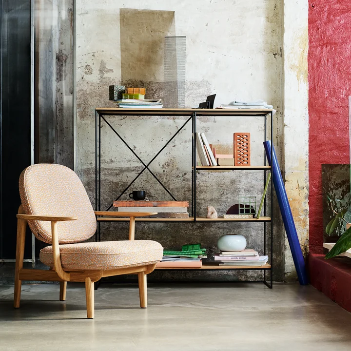 Planner Loungestoel JH97 en plank van Fritz Hansen
