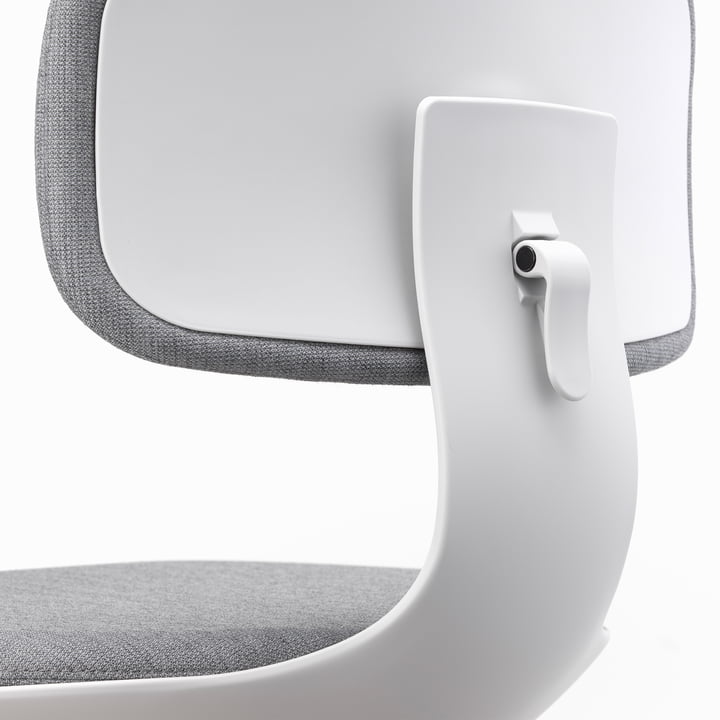 Rookie Bureaustoel van Vitra in soft grey / Plano cream white / sierra grey