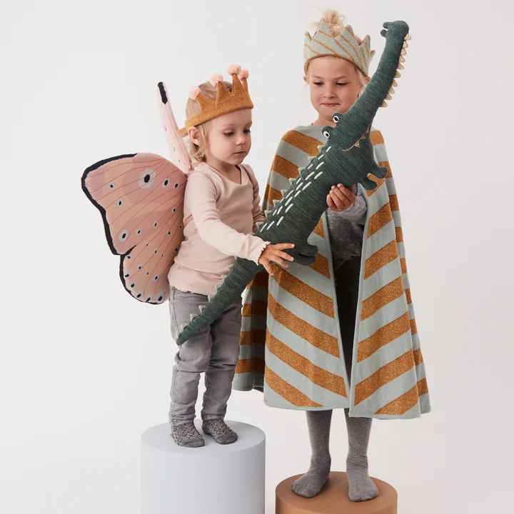 Gebreide knuffel Mr. Krokodil Gustav van OYOY