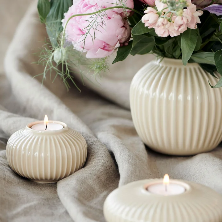 Hammershøi Theelichthouder en vaas van Kähler Design