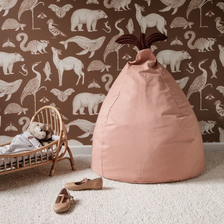 Pear Beanbag van ferm Living in dusty rose