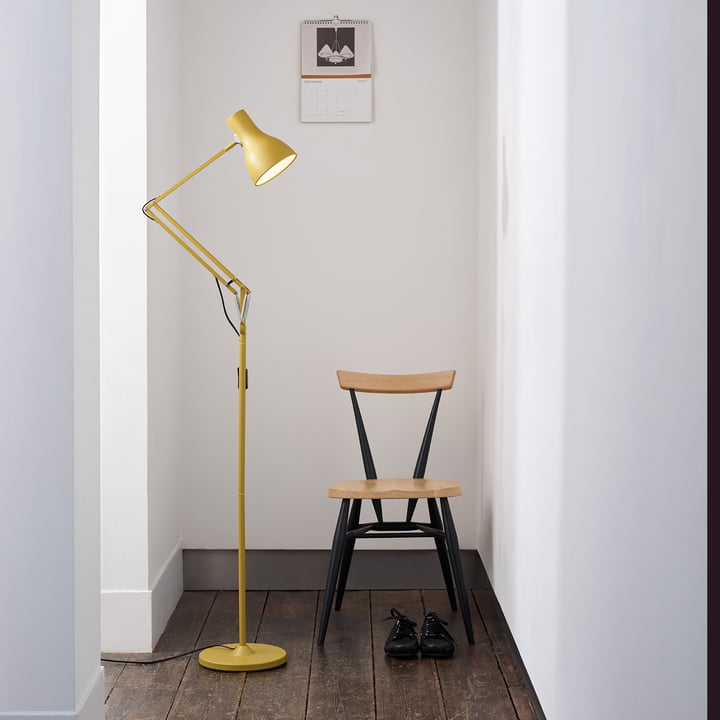 Type 75 Vloerlamp, Geel Oker van Anglepoise