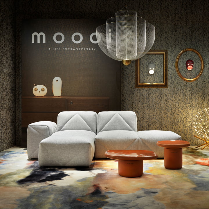 Meshmatics LED kroonluchter, staal/messing sfeer by Moooi