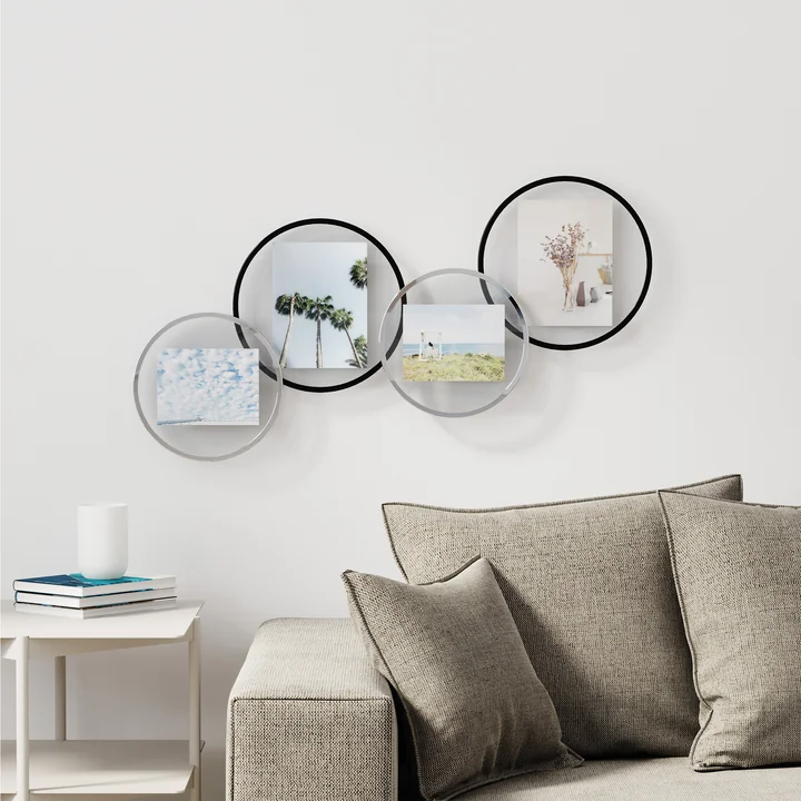 Infinity fotolijst van Umbra in chroom en zwart