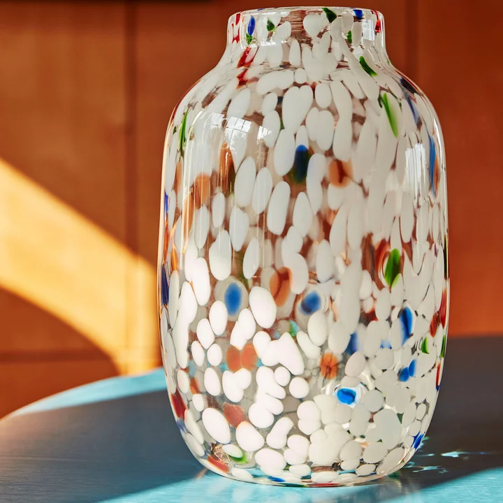 Splash Vaas L, Ø 18,7 x H 27 cm, Witte Stip van HAY