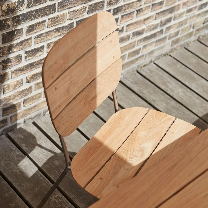 Lilium Stoel, Teak / Roestvrij Staal van Skagerak