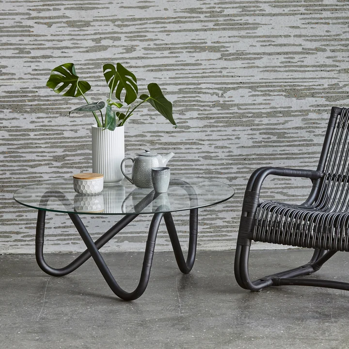 Wave salontafel, zwart van Cane-line