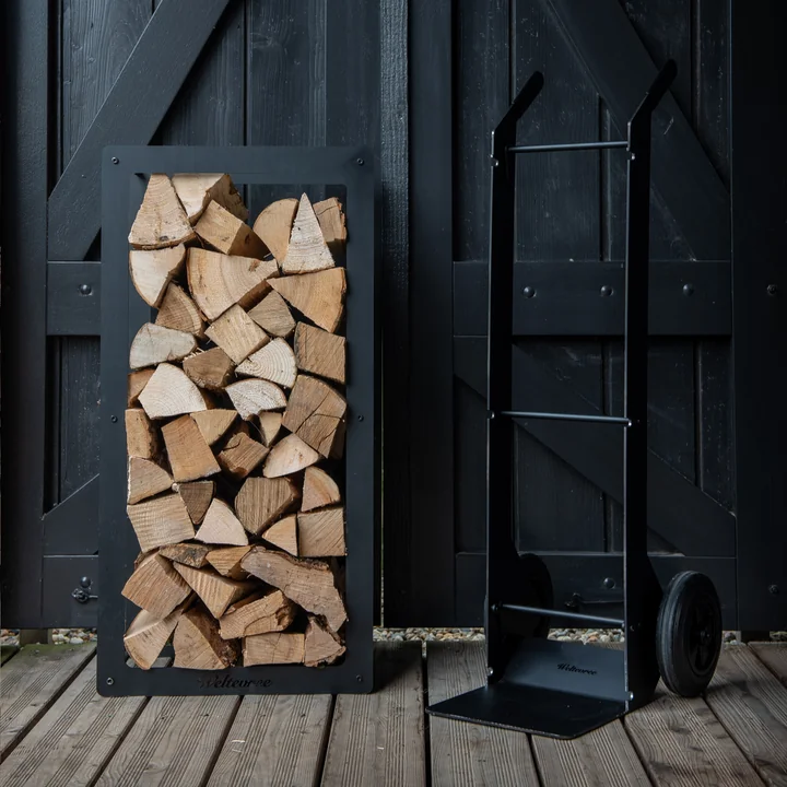 Woodstock houtstapelaar en ovenwagen van Weltevree