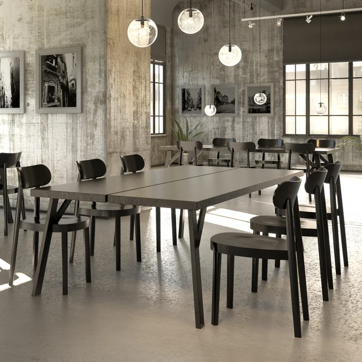 118 M stoel Thonet in beukenhout zwart gebeitst