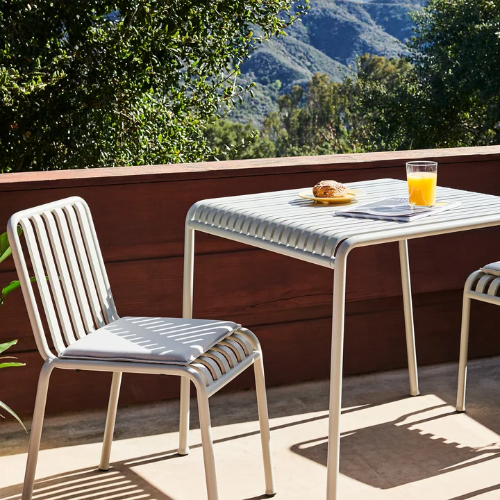 Palissade Stoel, Palissade Vierkante tafel en Palissade Zitkussen voor stoel van HAY