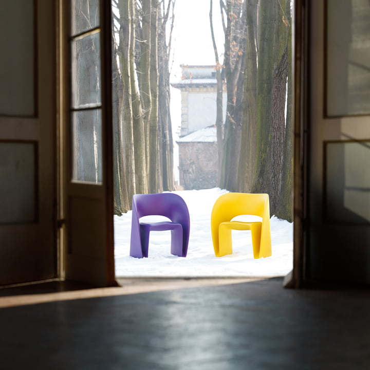 Raviolo Fauteuil van Magis in paars en geel