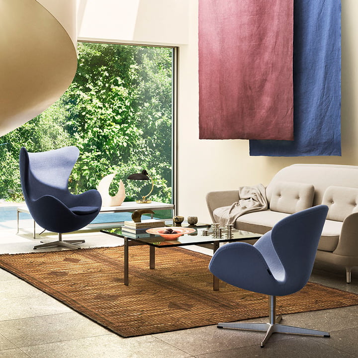 Egg stoel en Swan fauteuil van Fritz Hansen