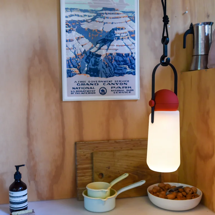 Guidelight Oplaadbare LED buitenlamp van Weltevree in rood