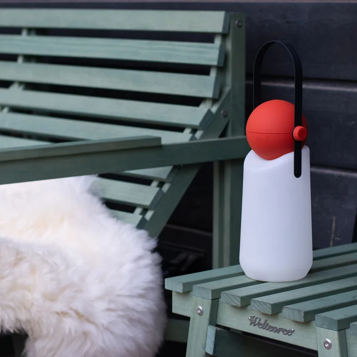 Guidelight Oplaadbare LED buitenlamp van Weltevree in rood