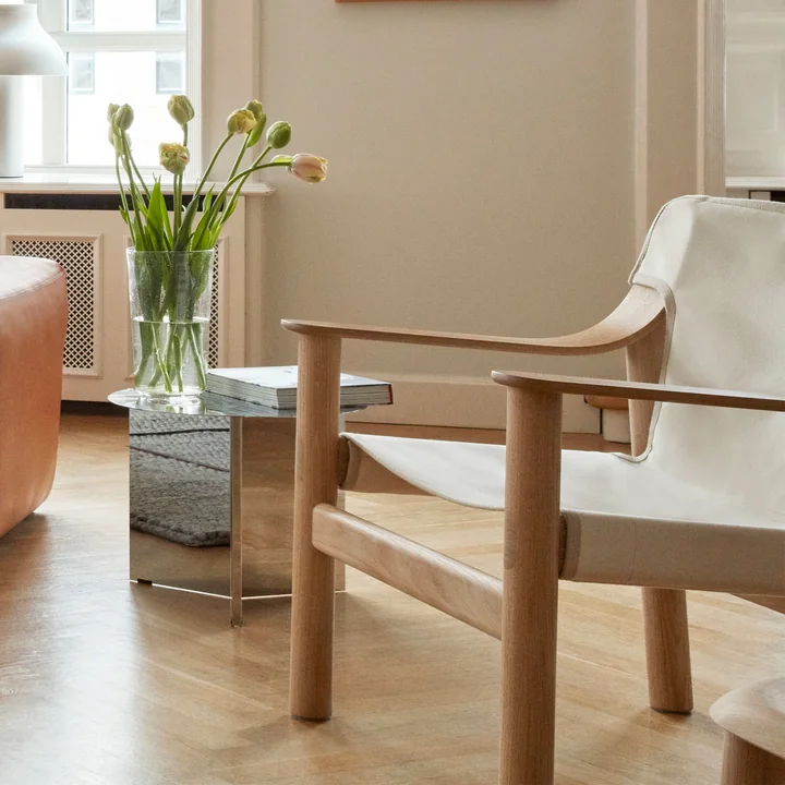 HAY - Sleuftafel, ronde spiegel gepolijst - Bernhard Armstoel