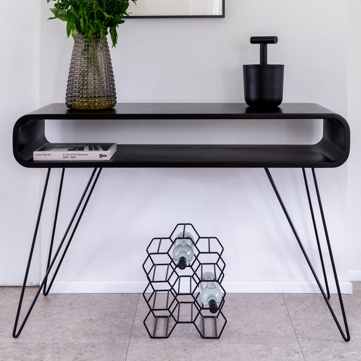 Metro Coffee Table zwart / zwart met Pico-flessenrek van XLBoom