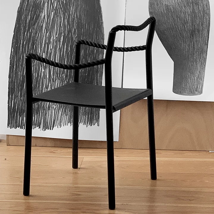 Rope Chair van Artek in het zwart