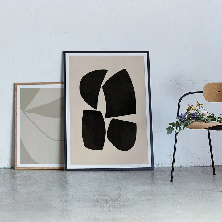 kunstig samengevoegde posters in bijpassende fotolijsten