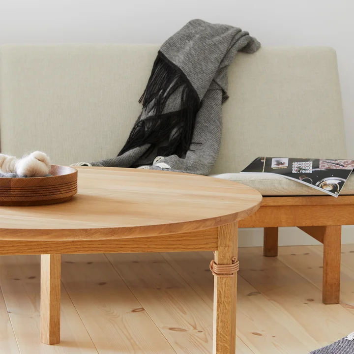 Doorsnede Houten schaal, Ø 24 cm H 6 cm, eikenhout van Form & Refine