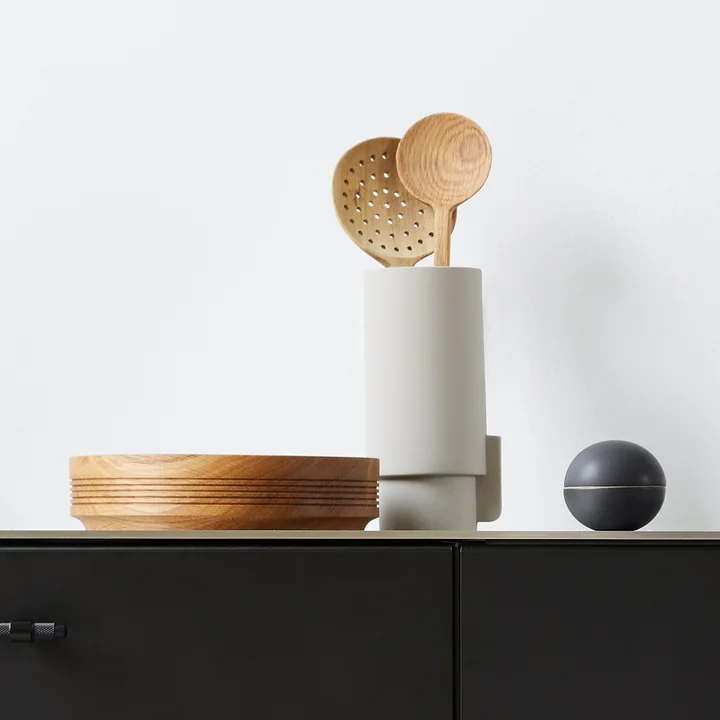 Section houten kom, Ø 24 cm H 6 cm, eiken van Form & Refine