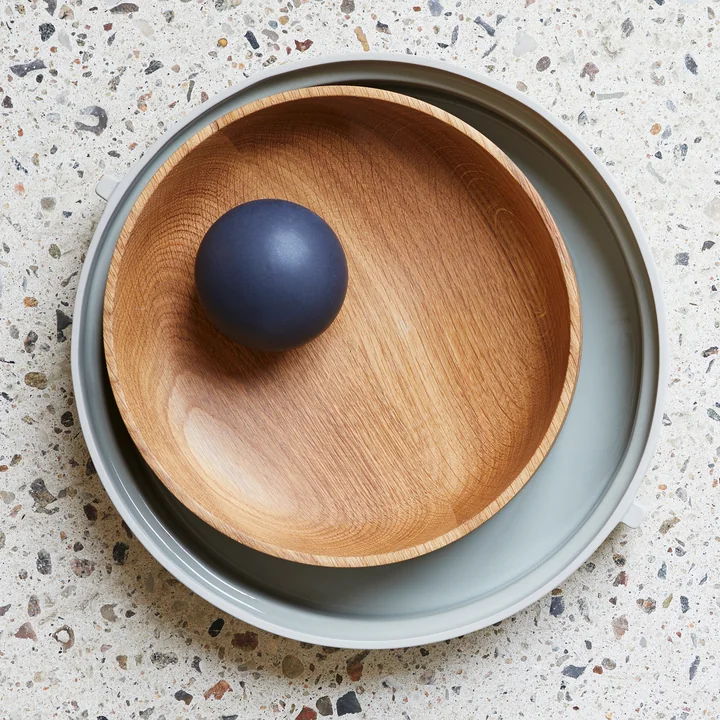 Section houten kom, Ø 24 cm H 6 cm, eiken van Form & Refine