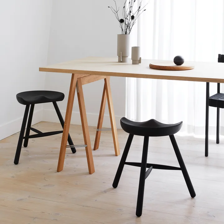 Schoenmakerstoel, nr. 49, zwart beuken van Form & Refine