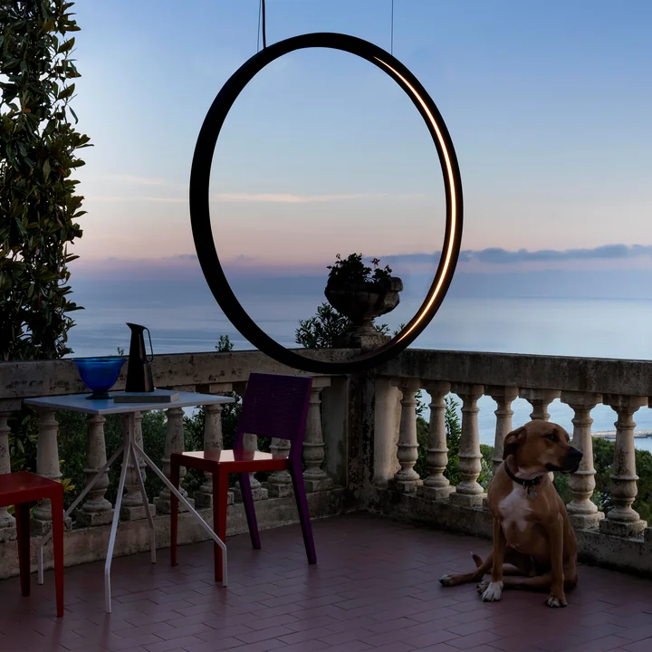 O Outdoor LED hanglamp Ø 90 cm, zwart van Artemide