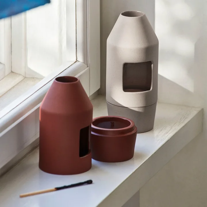 Chim Chim geurverspreider, Ø 6,5 x H 14,5 cm, donker terracotta en beige by HAY.