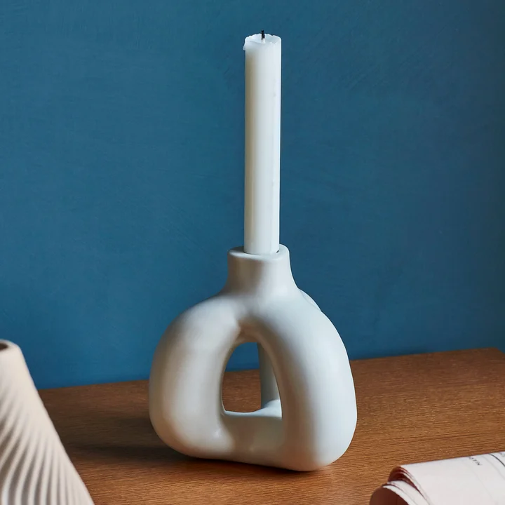 W & S Complot kandelaar Ø 13,5 cm, ivoor van HAY .