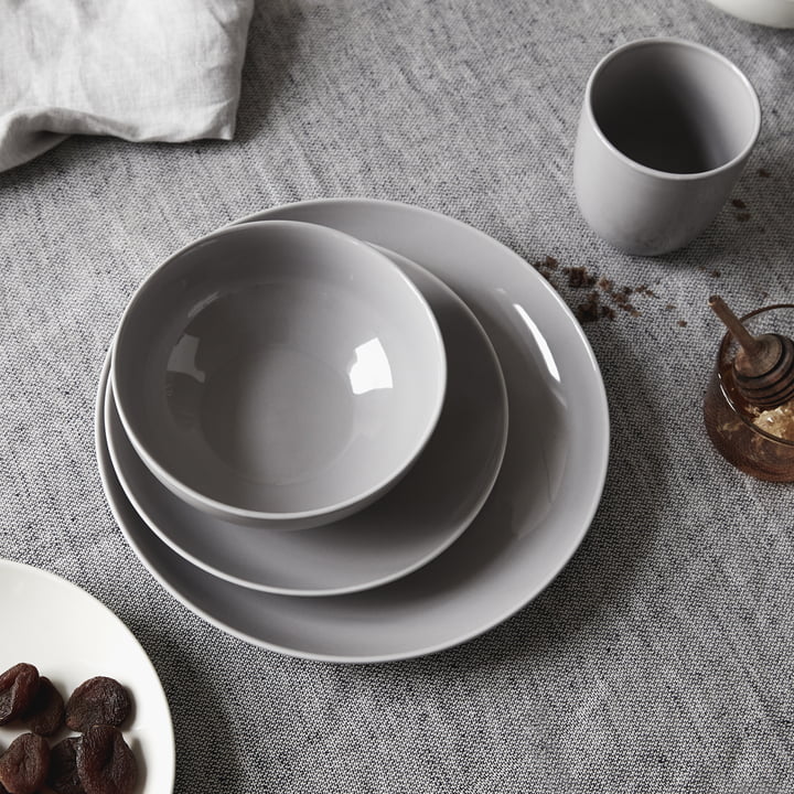 Mix & Match servies set, 4-delig, grijs uit de Collection