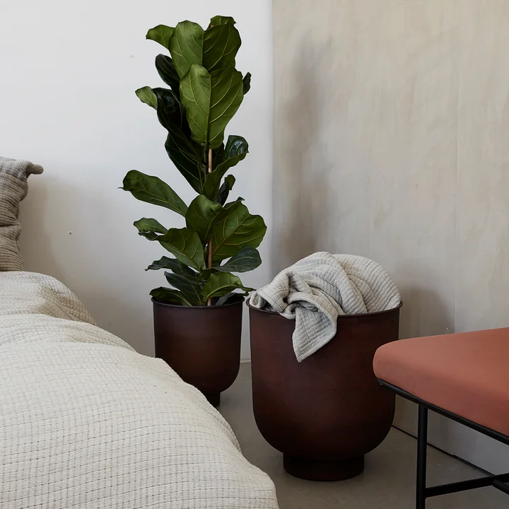 Vig burnt henna House Doctor De plantenpotten, (set van 2) van als opslag voor wasgoed