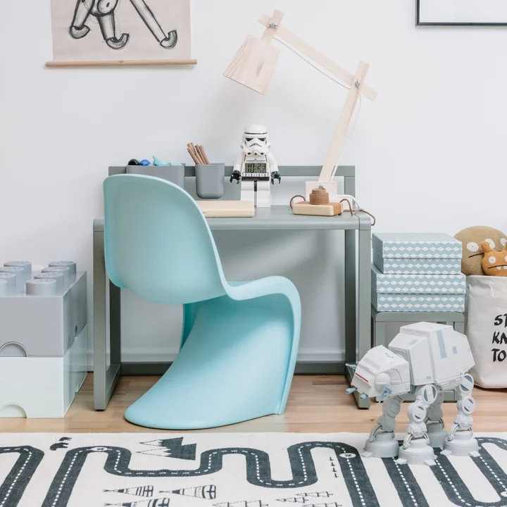 Lichtblauwe Panton Junior kinderstoel van Vitra