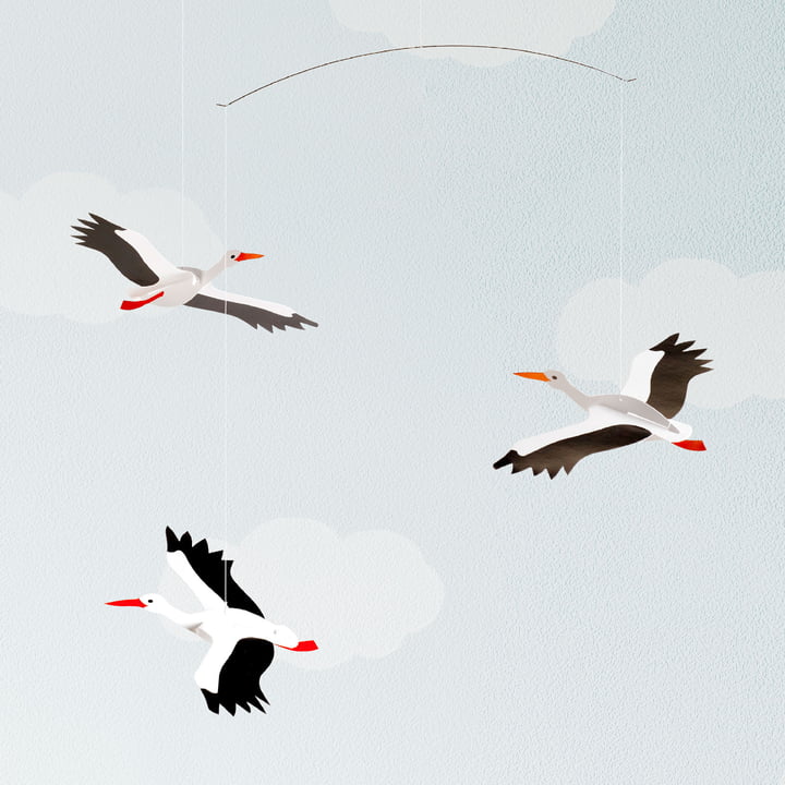 De Lucky Storks Mobiel van Flensted Mobiles