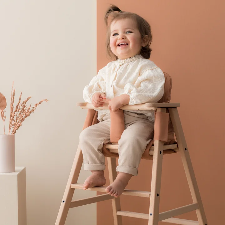 Kussen voor Growing Green kinderstoel van Nobodinoz in sienna brown