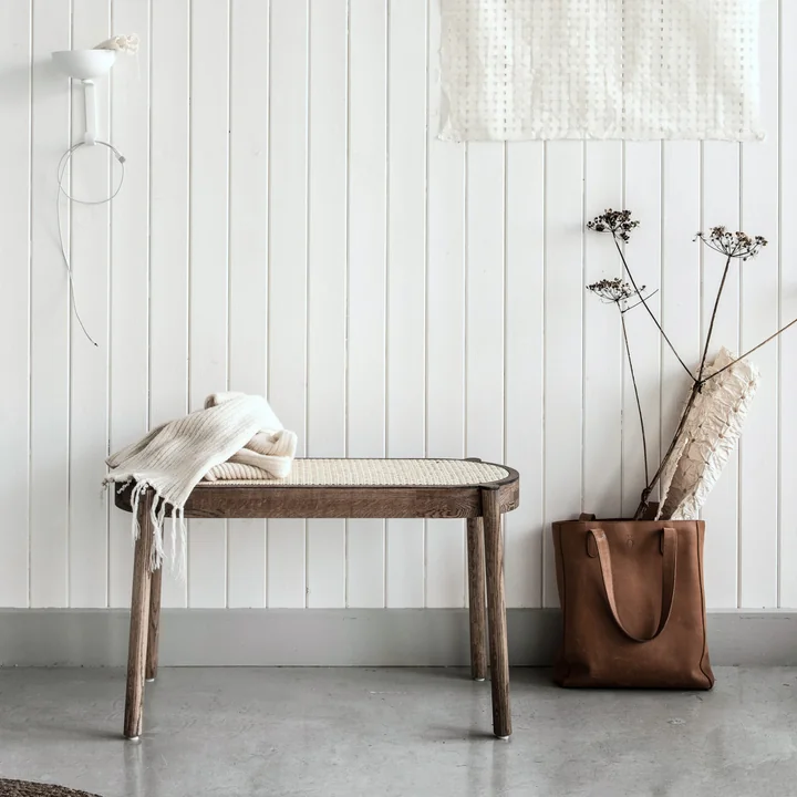 Slanke eikenhouten bank