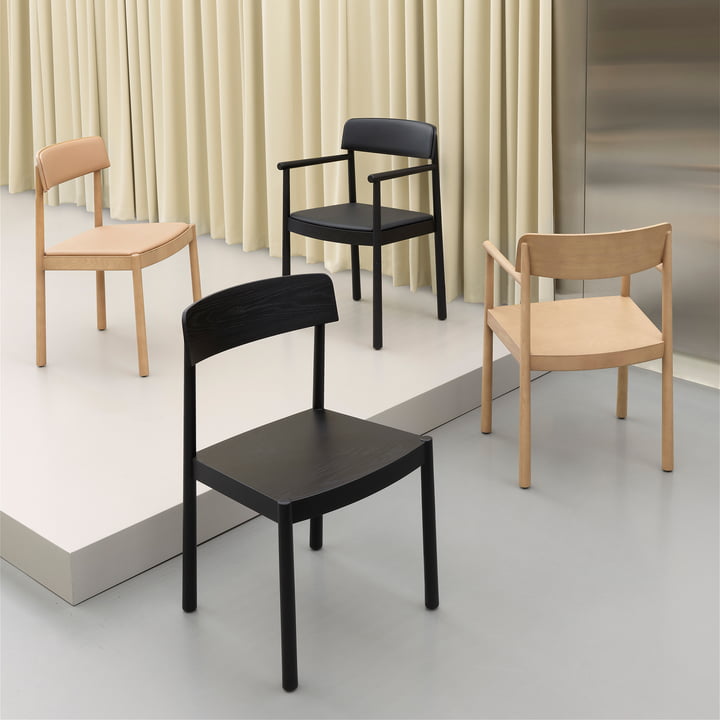 De Timb stoelen van Normann Copenhagen in diverse lakafwerkingen