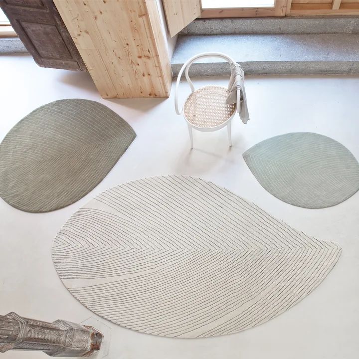 Edele tapijten in bladvorm