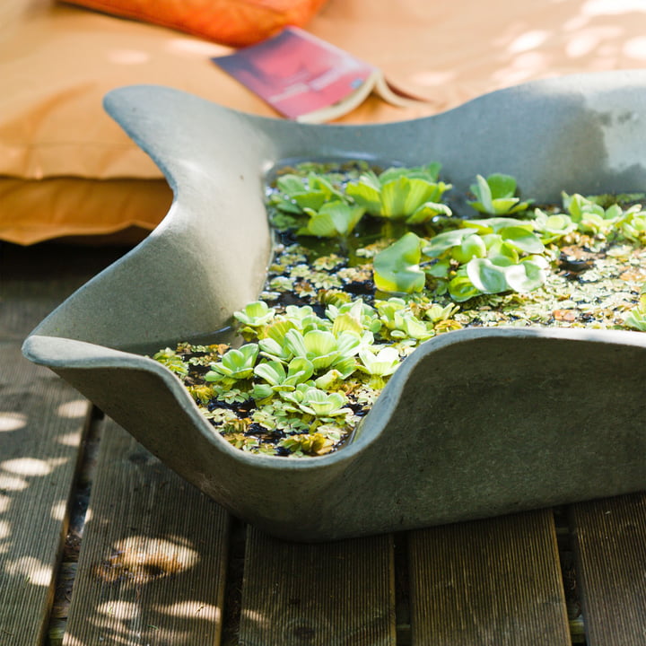 De Biasca bloempot van Eternit met waterlelies