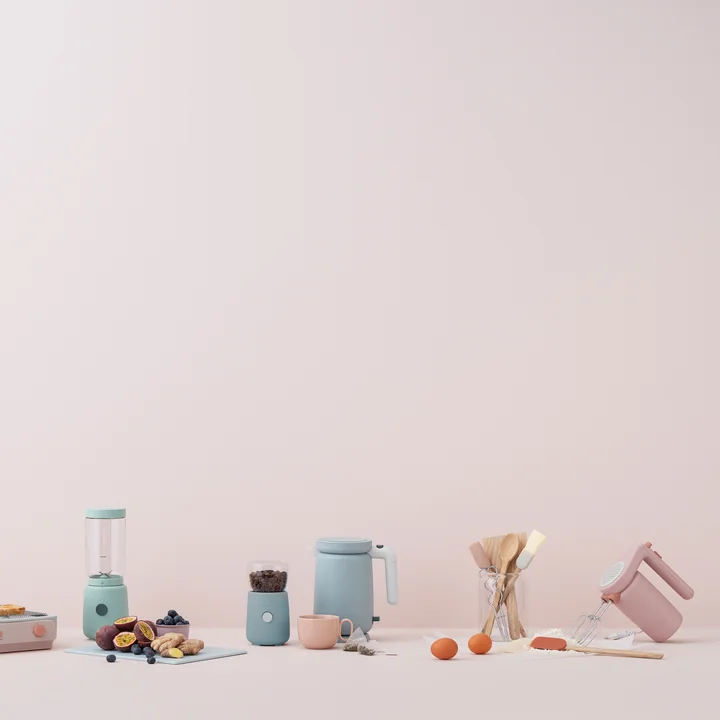 De Foodie elektrische koffiemolen van Rig-Tig by Stelton in pastelkleuren