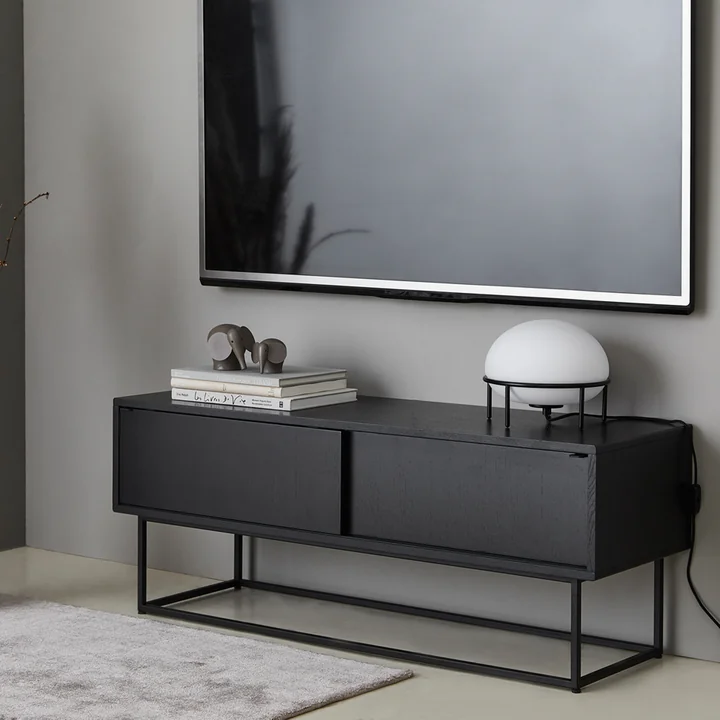 Virka Lowboard van Woud in zwart eiken