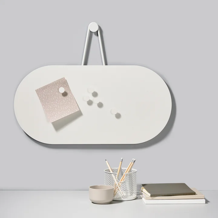 Het A-Bulletin magneetbord van Zone Denmark horizontaal opgehangen