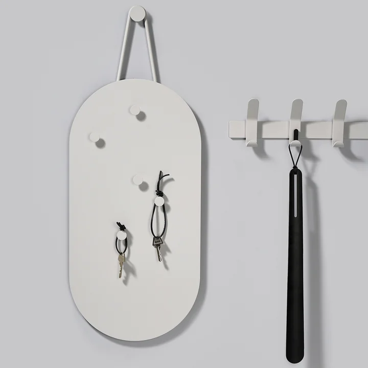 Het A-Bulletin magneetbord van Zone Denmark met sleutels