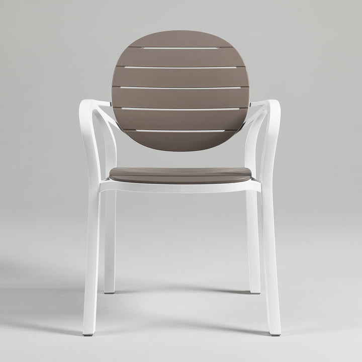 De Palma fauteuil van Nardi in bianco / tortora