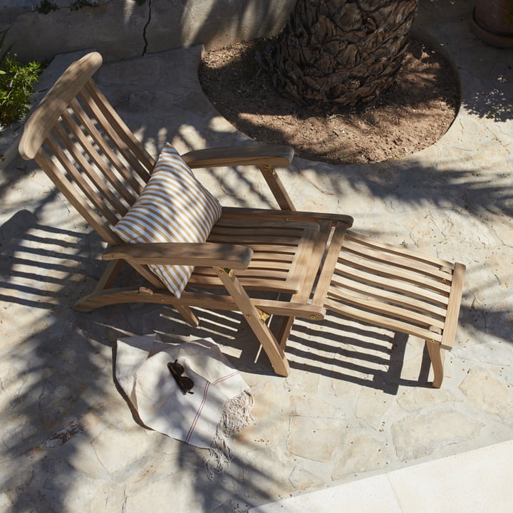 Skagerak - Steamer Ligstoel, teak, zonder bekleding