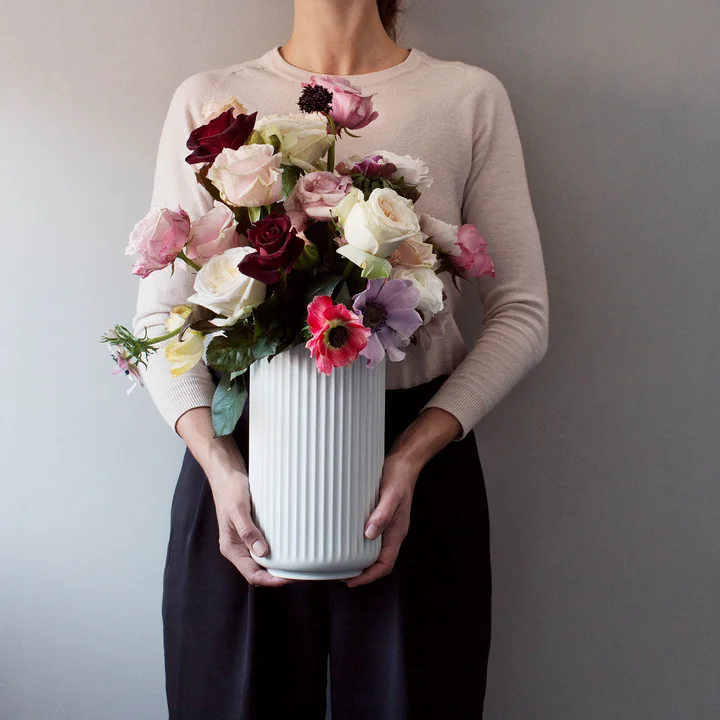 Lyngbyvase (wit) van Lyngby Porcelæn