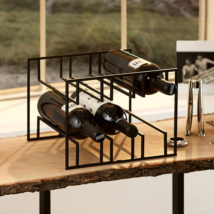 Cubo Wijnrek voor 6 flessen van Philippi in zwart