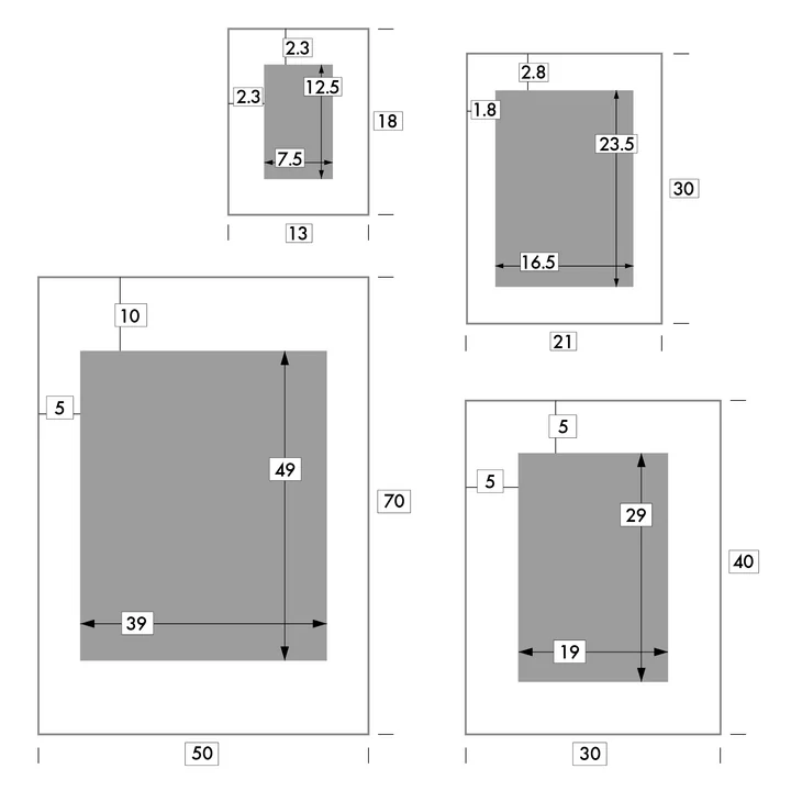 Collection - Fotolijst passe-partout afmetingen