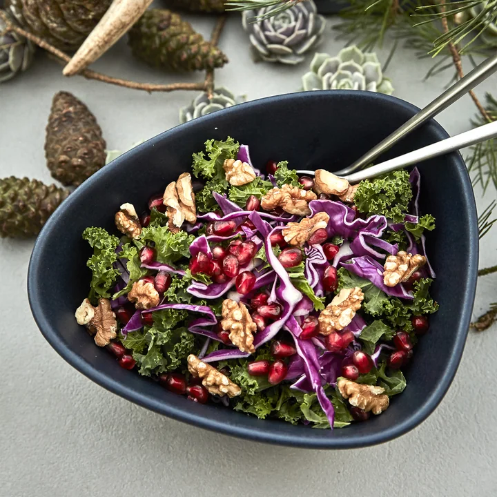 Curve Stoneware Kom M 0,8 l van Lind DNA in navy blue