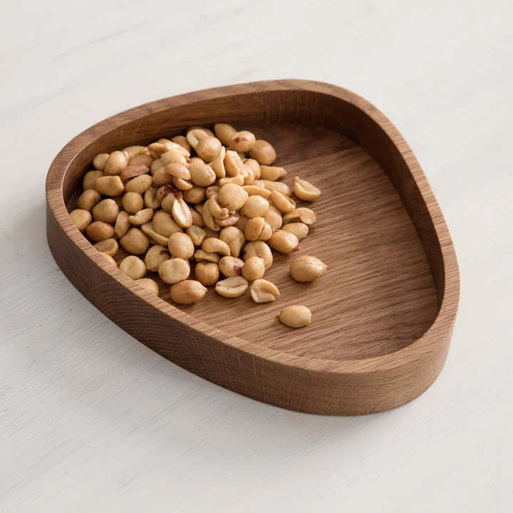 Wood Box Curve M 18 x 16 cm van Lind DNA in natuurlijke eik