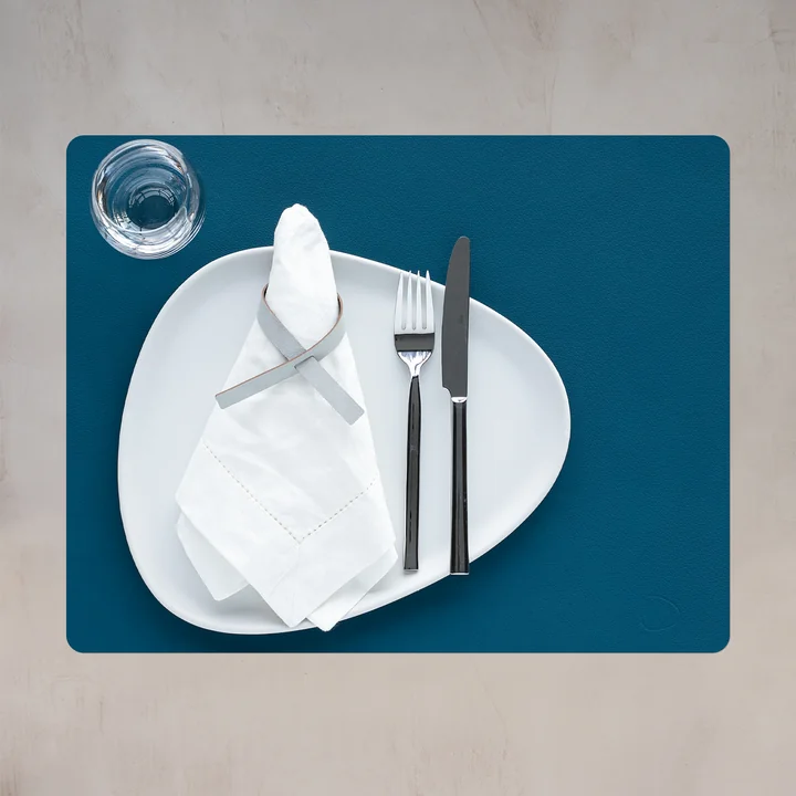 Placemat Square L 35 x 45 cm in Nupo petrol van Lind DNA